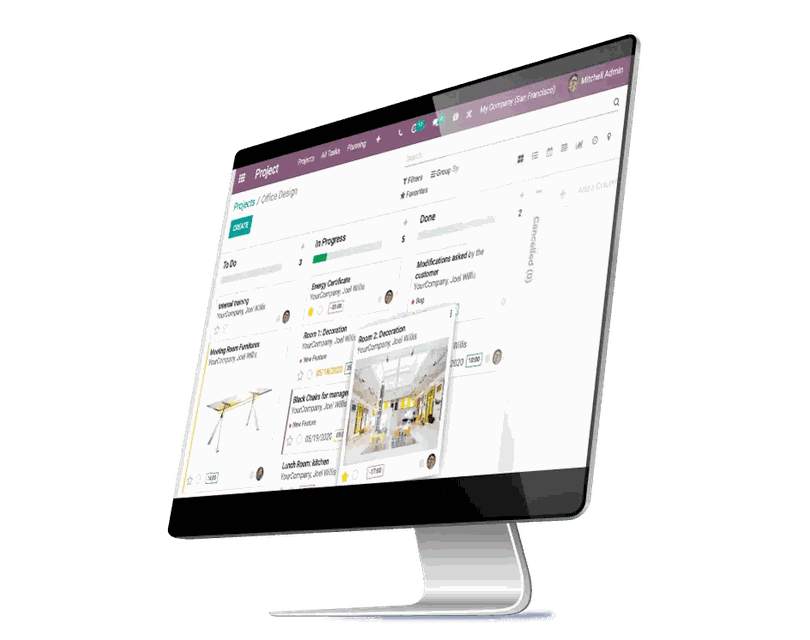 Odoo • Tekst en afbeelding